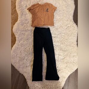 Volcom Tan and Black Kids Matching Set